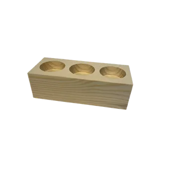 Svícen Dřevěný borovicový svícen pro 3 svíčky