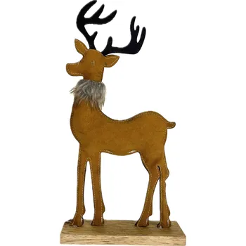 Vánoce Sob na dřevěném podstavci 25x15 cm