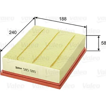 Vzduchový filtr Vzduchový filtr VALEO 585085