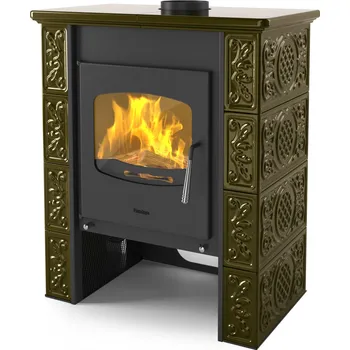 Krbová kamna Kachlová kamna FLAMINGO BALI, kachle zelená FLHSF44-006