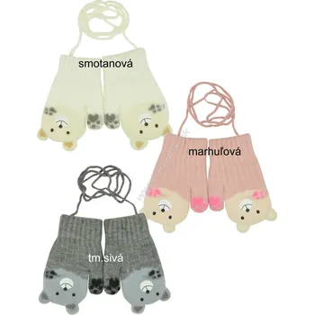 Rukavice YO Rukavice RED-0250G Barva: marhuľová, Velikost: 12cm