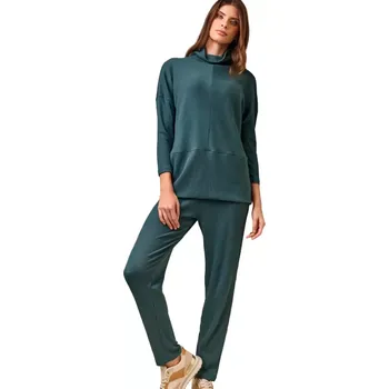 Dámská žebrovaná volnočasová souprava MOH 603903 laguna velikost M/L