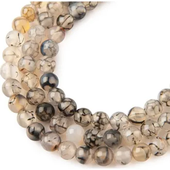 Dětské navlékací korálky Korálky z minerálu Dračí achát černý 6 mm