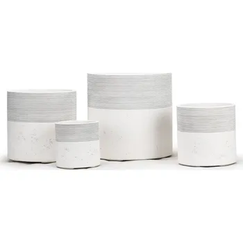 Obal na květináč Obal sklolaminát-cement pr.30 cm, v.30 cm bílý