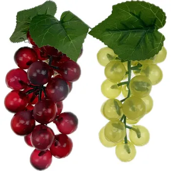 umělá květina Umělé hroznové víno červené 15 cm , gumové kuličky pr. 2 cm