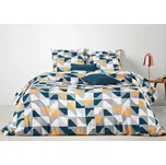 Mistral Home povlečení 100% bavlna Soho petrolejová/okrová - 140x200 / 70x90 cm