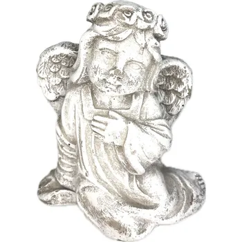 Vánoce Anděl beton sedící 10,5x7x12 cm