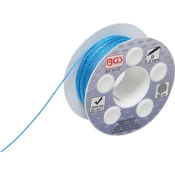Sada nářadí BGS 9115, Nylonový provázek pro odřezávání autoskla | 50 m | 115 daN