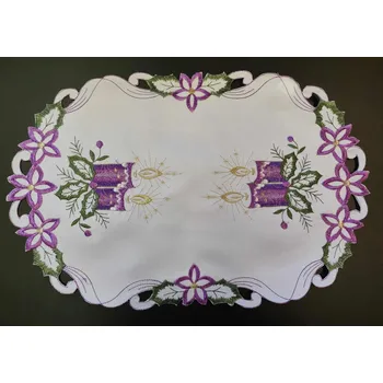 prostírání Vánoční prostírání Svíce fialové 28x44 cm