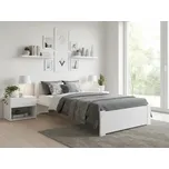 Postel IKAROS 90 x 200 cm, bílá Rošt: S laťkovým roštem, Matrace: Matrace Deluxe 10 cm 152604963