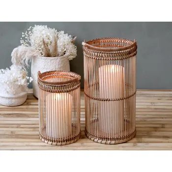 kempingová lampa Bambusová lucerna průměr 20 cm CH25502-00