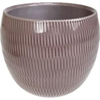 Květináč Obal keramický PLISSEE pr.17 cm, v.14,5 cm melanž Lasur