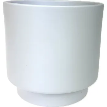 Obal keramický Cylindr na noze pr.13 cm bílý matt