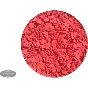 Jedlá dekorace na dort Cukrářské zdobení srdíčka 50 g