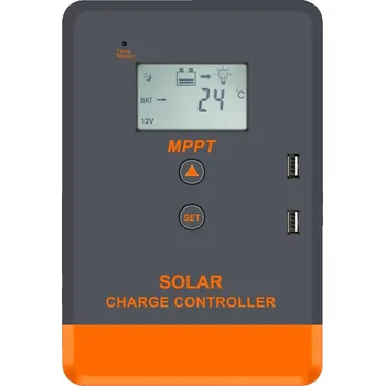 Solární regulátor MPPT 20A POWMR 12/24V LCD USB