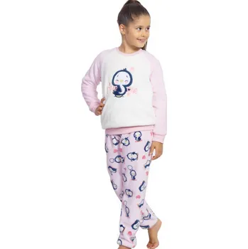 Dívčí pyžamo Pyžamo pro holky hřejivé - teplé 1F0574 růžová 158-164-13-14-let