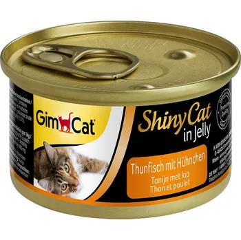 Krmivo pro kočku 12x70g GimCat ShinyCat Jelly - Tuňák & kuře