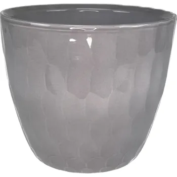 Obal na květináč Obal keramický Carve pr.15 cm šedý Lasur
