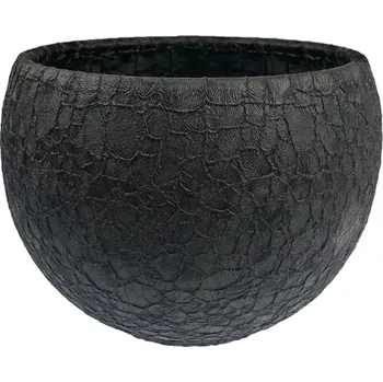 Květináč Obal LUNA Lizard pr.23/18 cm černý Barva: Černá