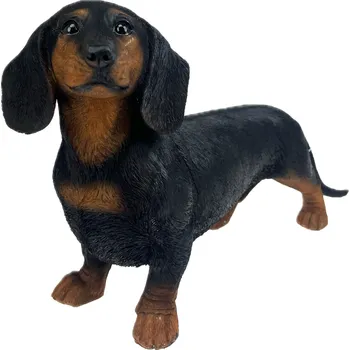 Jezevčík černý stojící polyston 41x12x25 cm