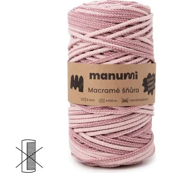 Obraz Manumi Macramé šňůra 5mm růžový mix