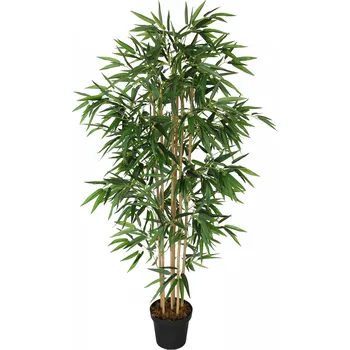 umělá květina Bambus umělý 150 cm s pravými kmeny v plast.květináči