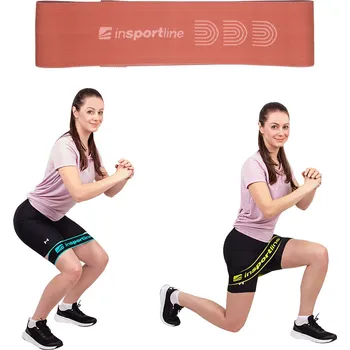 inSPORTline Posilovací smyčka Hiplop M 66x7 cm / 16 kg růžová