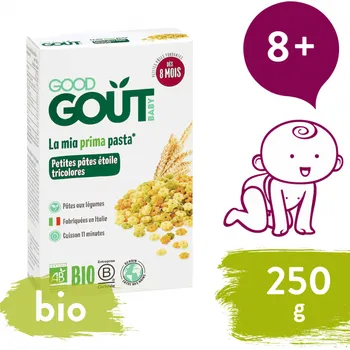 Kojenecká výživa Good Gout BIO Trojbarevné hvězdičky těstoviny (250 g)