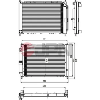 Motor automobilu Chladič, chlazení motoru JPN 60C9048-JPN