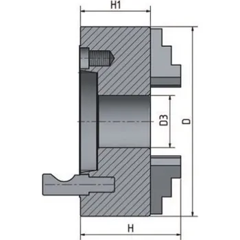 Sklíčidlo 3-čelisťové sklíčidlo s centrickým upínáním ø 160 mm Camlock 4