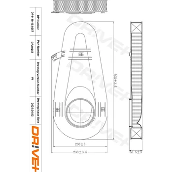 Vzduchový filtr Vzduchový filtr DRIVE+ DP1110.10.0257