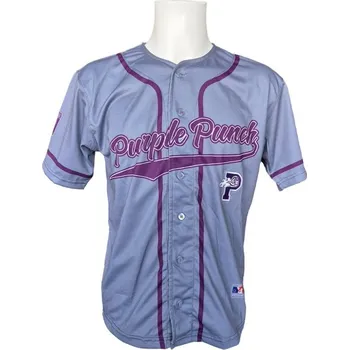 cyklistický dres Lauren Rose Ikony ligy: Baseballový dres Purple Punch - šedý Velikost: M