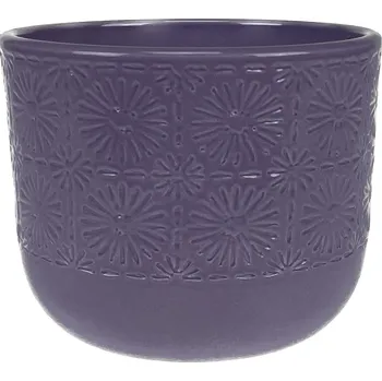 Obal keramický Struktur pr.12 cm lavendel Lasur