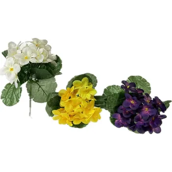 umělá květina Fialka svazek 14 květů - 23 cm mix barev Barva: Fialová