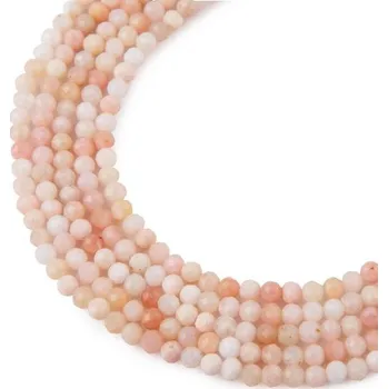 Dětské navlékací korálky Korálky z minerálu Růžový opál AAA 3 mm broušené