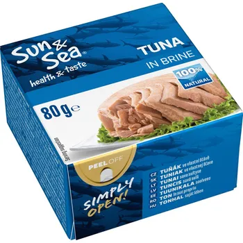 konzervovaná ryba Sun&Sea Tuňák ve vlastní šťávě 80g 80g
