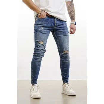 Pánské džíny 2Y Premium Modré skinny džíny – Rebel Blue Velikost: 33