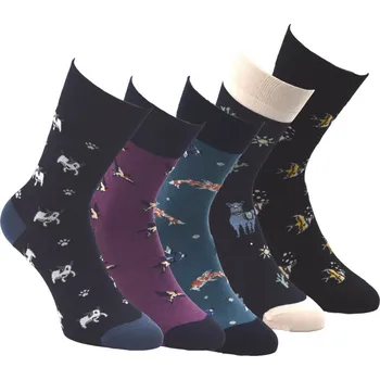 Pánské ponožky DOPRODEJ - Barevné bavlněné zvířátkové ponožky OXSOX - 1pár EXTRA