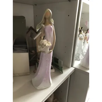 Anděl, andělka plechová křídla 29cm fialová (s košíčkem)