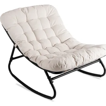 Zahradní houpačka JAKS Houpací křeslo béžové látka Aurora