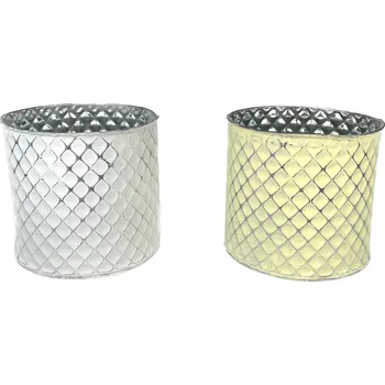 Obal na květináč Obal plech pr. 18 cm Barva: Žlutá