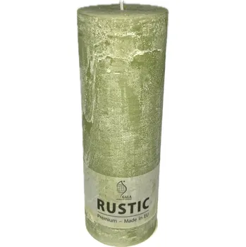 Svíčka Svíčka válec 19 cm rustic zelená