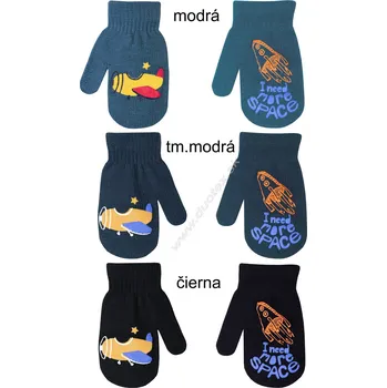 Rukavice YO Rukavice RED-0116C-K5 Barva: čierna, Velikost: 12cm