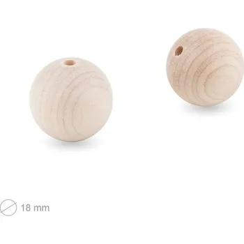 Dětské navlékací korálky Manumi české dřevěné surové korálky 18 mm