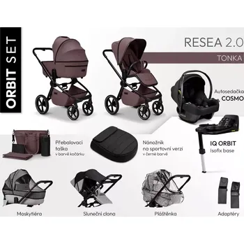 Kočárek Moon RESEA 2.0 ORBIT + dárek ZOE onyx 2026 Tonka