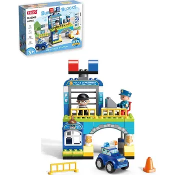 ostatní stavebnice Stavebnice policejní stanice, 63 dílků, pro děti od 3 let