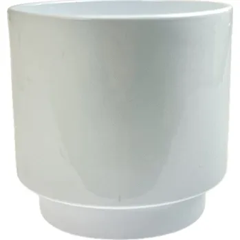 Obal na květináč Obal keramický Cylindr na noze pr.13 cm bílý glaz