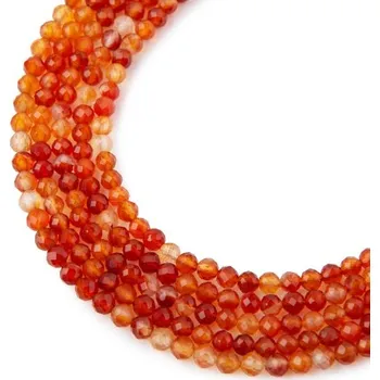 Dětské navlékací korálky Korálky z minerálu Karneol 3 mm broušené