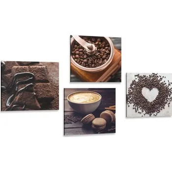 Obraz Dovido Set obrazů pro milovníky kávy