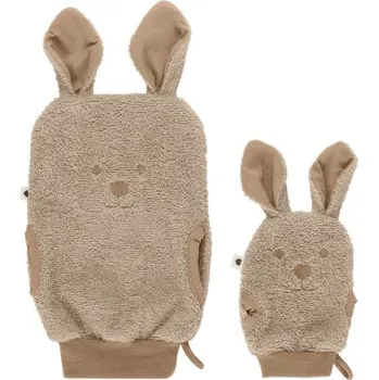 dudlíky BIBS Kangaroo rukavice na koupání z BIO bavlny - Vanilla